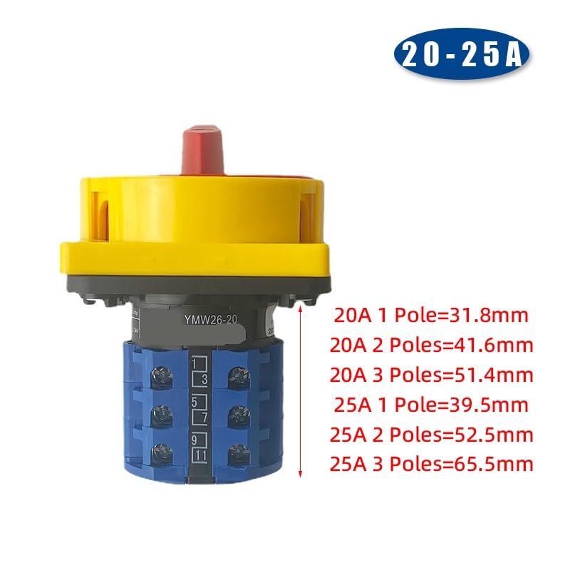Interrupteur d'isolateur 25A cadenassable pour isoler un moteur triphasé