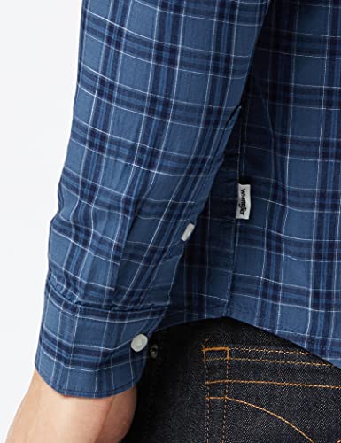Wrangler NON Pocket Shirt Camicia, Dark Indigo