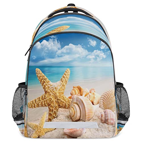 Sac à dos filles garçons étoiles de mer et clip poitrine Noir