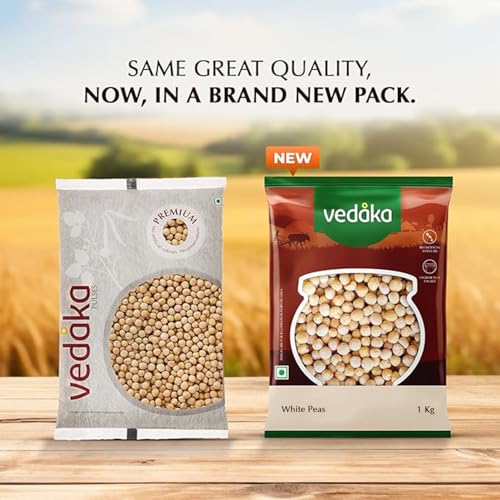 Image of Amazon Brand - Vedaka Premium White Peas, 1kg