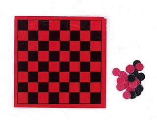 Dollhouse Miniature Checkers Game