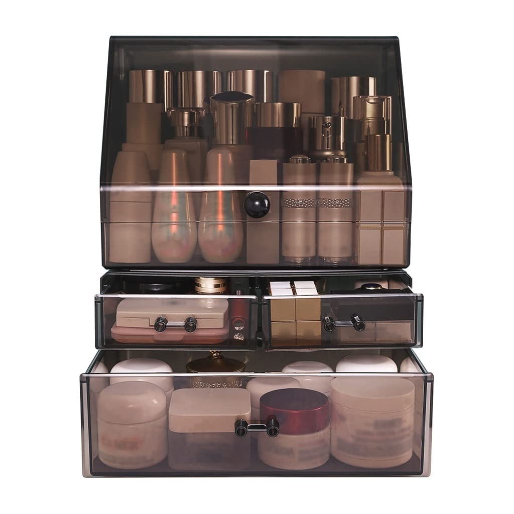 Organizador Maquillaje Caja de Almacenamiento cosmético acrílico Transparente Vanity(M)
