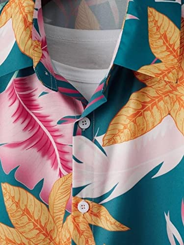 Image of Leriya Fashion Men's Rayon Shirt - Summer Button Down Shirts | Half Sleeve Printed |Formal |Casual Stylish Shirt's for Man
