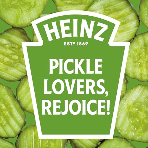 Image of Heinz Tomato Ketchup with Pickle Seasoning Flavored with Other Natural Flavors, 1 Bottle, for Easy Sharing and Easy Serving, 13.5 oz