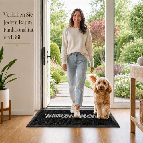 Paillasson extérieur lavable 60x90 cm durable et résistant à l'eau