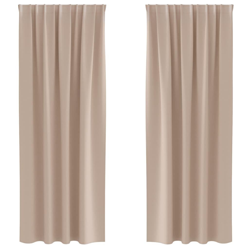 Coppia Tende Oscuranti Talpa 260x140 cm in Poliestere 2 Pezzi | Tende oscuranti termiche per camera da letto e soggiorno. Tessuto a tre strati per privacy e controllo luce.