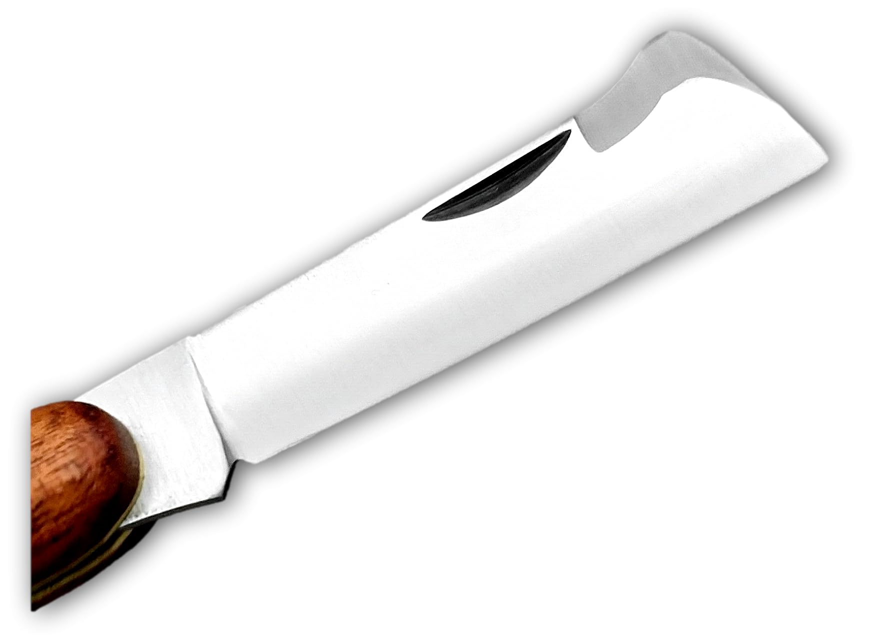 DUE BUOI 202L Coltello da Innesto per Mancini Professionale Alberi da Frutto e Giardinaggio Acciaio Carbonio Böhler K720, Manico in Legno