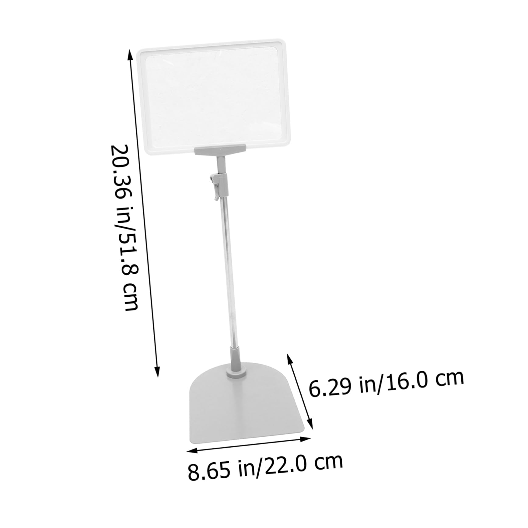 Porta Cartellino Prezzi A5 Bianco in Acciaio Inox e Plastica | Espositore per Negozio e Frutta, Design Stabile Riutilizzabile, Supporto Prezzi per Scaffale