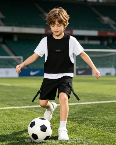 Image of SANGTREE 2Pcs Cotton Boys Clothes Short Sleeve T-Shirt and Shorts Teen Kids Summer Casual Outfit Boy Sets, 3-12 Years