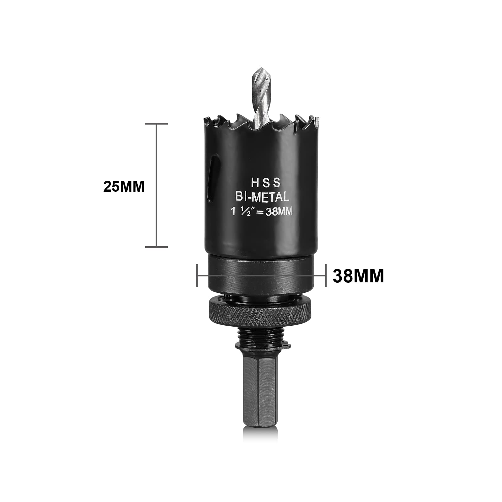 4"/105mm Hole Saw Bit, Bimetal Hss Professional Wood Circle Cutter Drill Bits With Connecting Rod, Blade For Cutting Soft Metal, Drywall, Wood