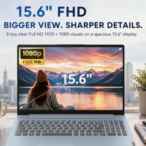 Image of Lenovo 15.6 inch Full HD IdeaPad Business Slim 3i Laptop, 2026-2027 Edition, Intel N150 CPU, 8GB LPDDR5 RAM, 128GB SSD, Windows 11 with Office 365