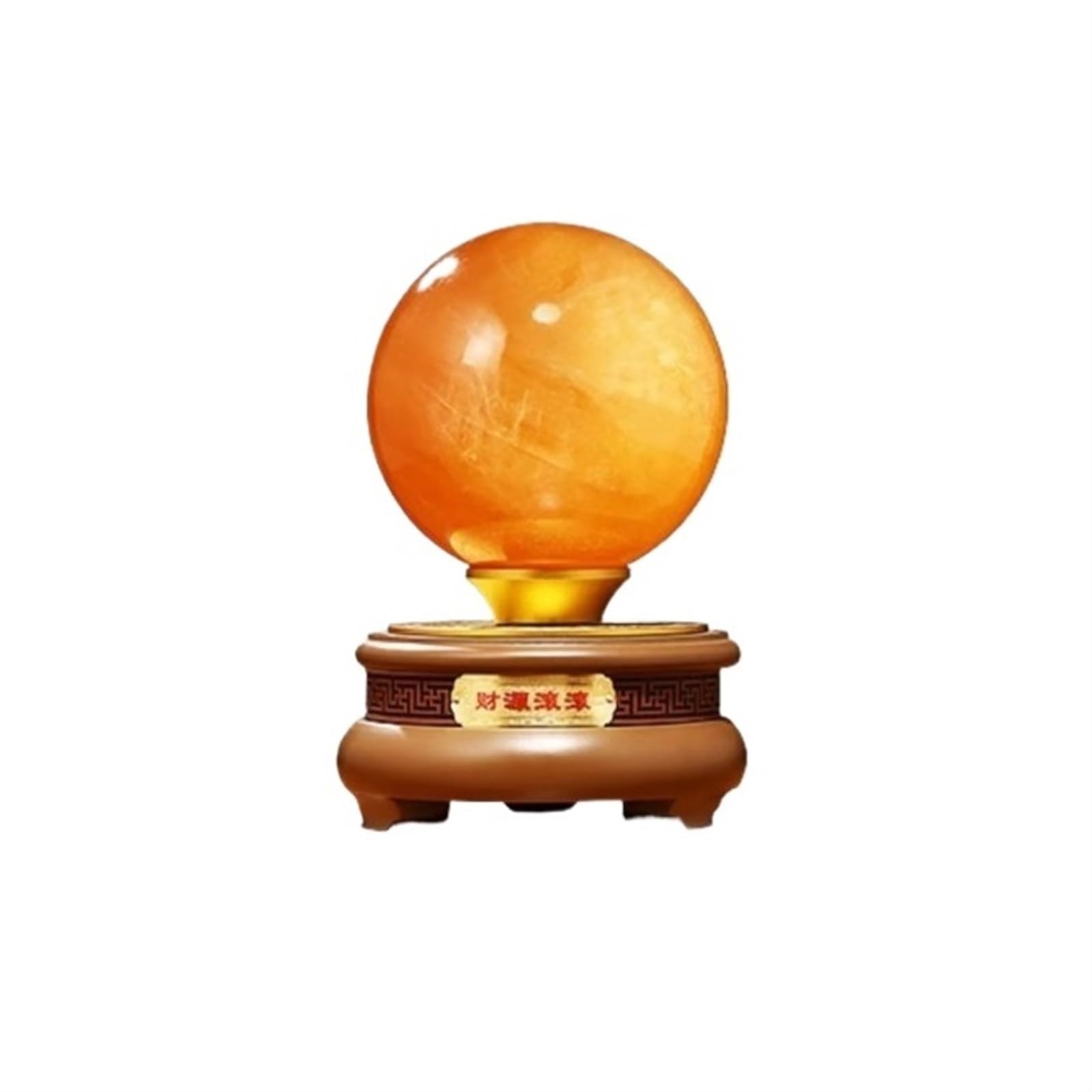 Aottsd Small Feng Shui Crystal Ball Statue, Desktop Ornament (Small)