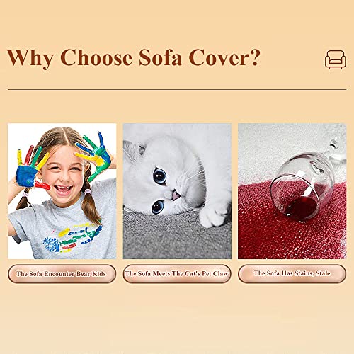 Stacypik 1Pc Thick Premium Sofa Cover Fashion Geometric Striped Couch Covers Multi-Use Furniture Protector For 2-3 Cushion Couch Dog Pet Couch Cover For All Seasons Washable Blanket Covers Easy Fitted #TOP6