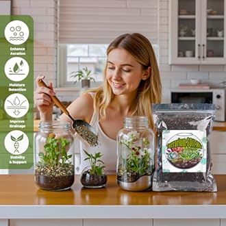 GOTVUGE Terrarium Potting Soil Mix 10L, Custom Made for Terrariums, Perfect for Vibrant Miniature Gardens