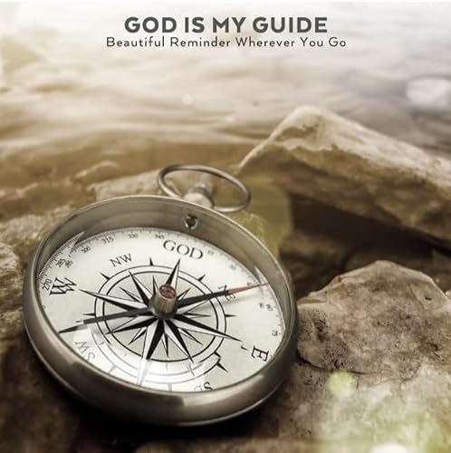 God Is My Guide Brass Compass Gift With Display Stand - Engraved Scripture Prayer Compass Religious Gift For Men & Women - Baptism, Confirmation, First Communion Compass For Boys Graduation Gift #TOP5