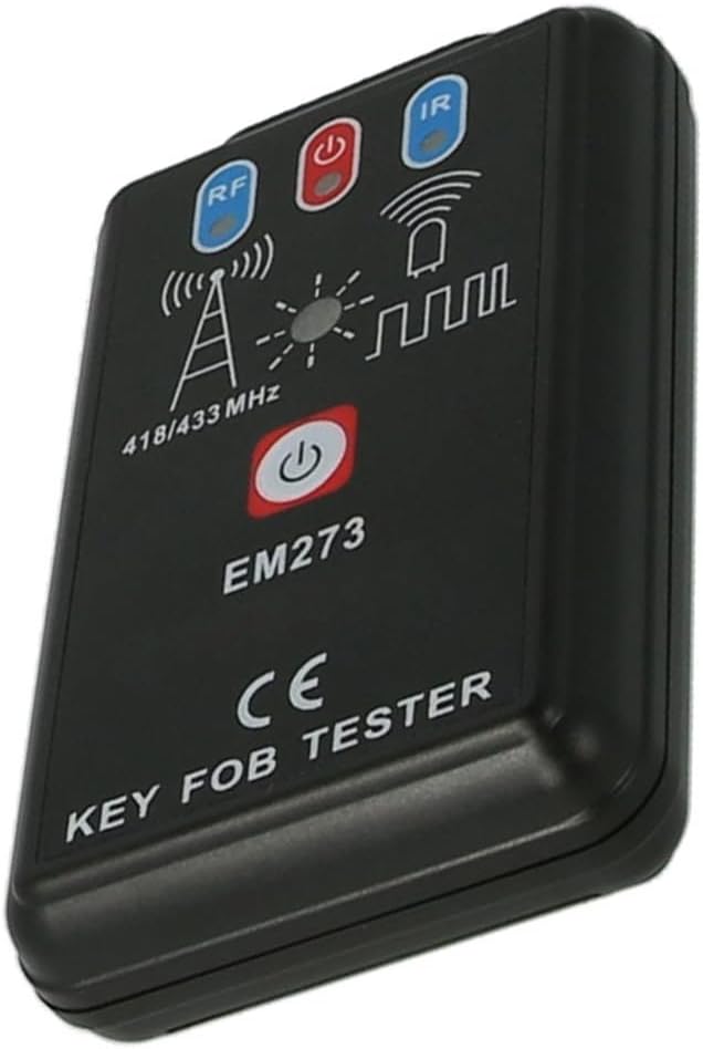 LED Key Frequency Tester and Verifier Finder, EM273 Model for Wireless RF Remote Control, 418MHz/433-434MHz RF Range, for Vehicle Diagnostics