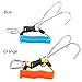 VGEBY Diving Reef Hook, Stainless Steel Reef Double Hook with Spiral Coil Lanyard (Orange)