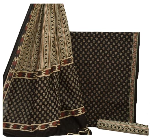Image of NISHIRE Women's Cotton Printed Unstitched Salwar Suit Dress Material With Dupatta