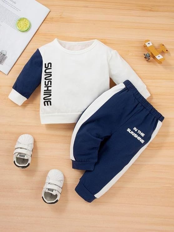 Image of NOVA BLOOM Kids Clothes for Boys | Cotton Printed Sweatshirt and Pants Set, Lightweight Breathable Kids Dress Boy Outfit, Comfortable Baby Boy Dress for Summer and Winter Wear
