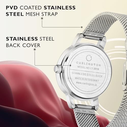 Image of Carlington Analog Watches for Women with mesh Strap - CT 2018