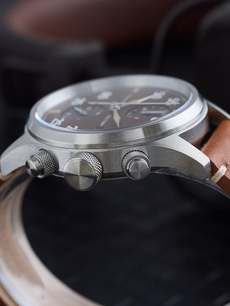 Baltany Orologio da polso militare in acciaio cronografo 39 mm VK64 Sub-diaL 101M impermeabile da uomo, RETRO