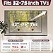 No Stud TV Wall Mount for Drywall 32-75 Inch, No Drill TV Bracket Holds up to 150lbs, Studless TVs Hanger Tilts 5° with Max Vesa 600x400, Low Profile, Tool-Free No Damage Easy Install for Home, Renter