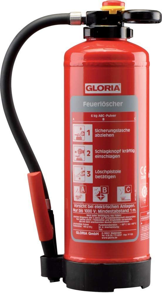 Gloria P6PRO Auflade-Pulver Feuerlöscher (ABC)