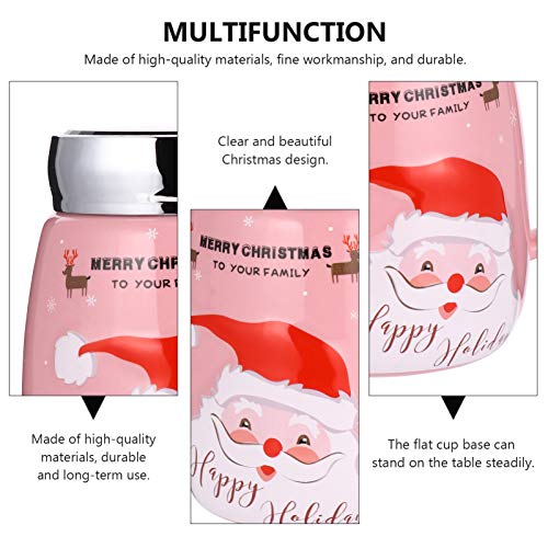 Canecas de café de Natal Cabilock com tampa Presentes de Natal Caneca de café de Natal para mulheres