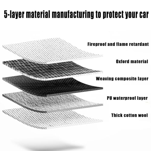 Image of 5-Layer 244 inch*83 inch*77 inch Waterproof All-Weather SUV Car Cover Heavy Duty Full Exterior Protection Universally Fit fit Cadillac Escalade ESV Chevy Suburban Ford Expedition Max GMC Suburban Lincoln etc