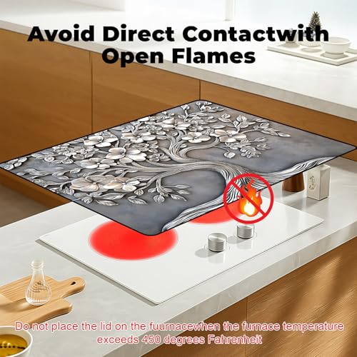 Image of Stove Top Cover for Glass Electric Stove (Tree, 30 inch x 21 inch)