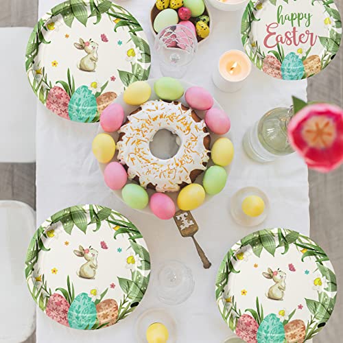 Cibeat EASTER Disposable Dinnerware Set, Easter Decorations Paper Plates, Easter Party Supplies Includes Plates thumb #7