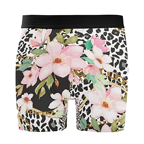 Bóxer para hombre Vnurnrn con estampado de leopardo y flores pack de 2