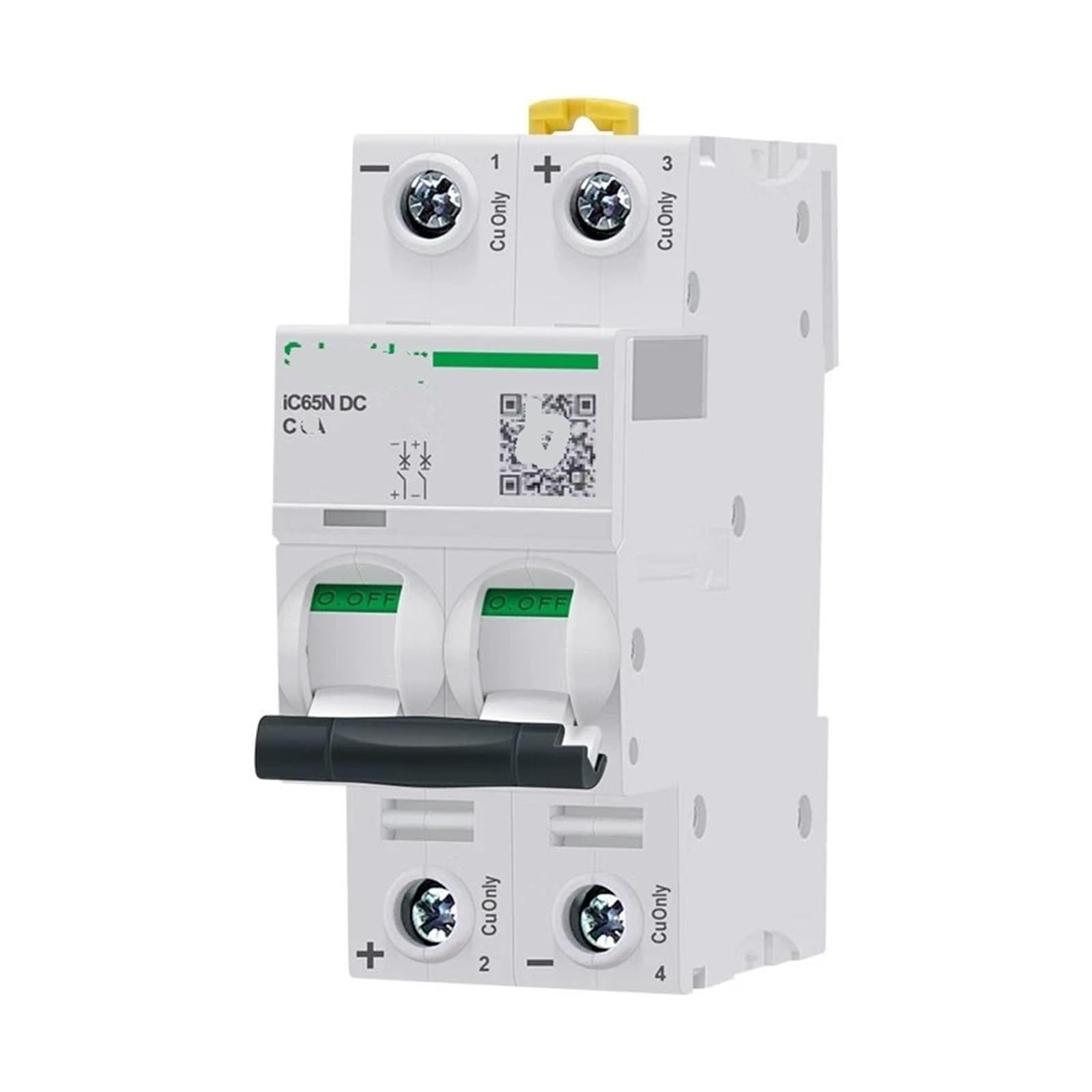 GVBAEPIEO 2p Vehicle DC Circuit Breaker IC65N 12V 24V 48V 60V air Switch 63A Battery Dedicated(32a)