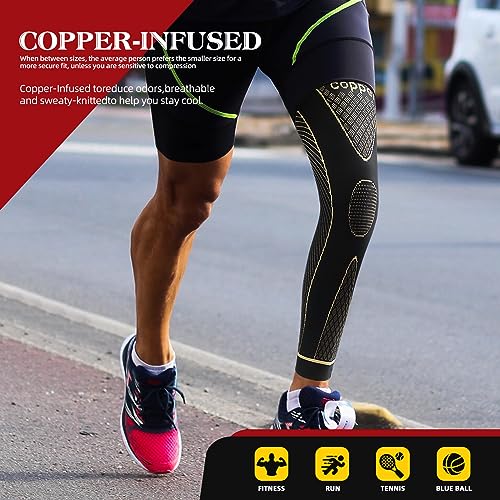 SKDK Copper Full Leg Sleeves Long Compression Leg Sleeve Knee Sleeves Protect Leg for Knee Pain Relief, Workout and Sports4