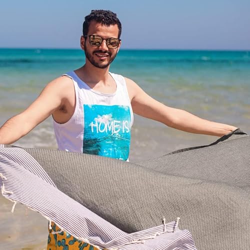 SOLTAKO Premium Hamamtuch Fouta XXL 8er Set 100x200 cm Strandtuch – Ansicht 4