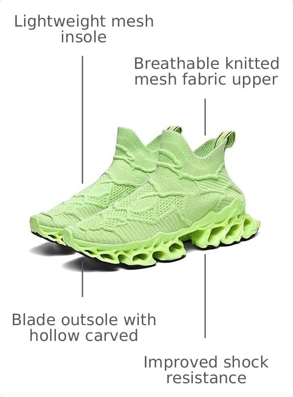 Image of Poramea Mens Slip on Loafers Walking Tennis Shoes Laceless Running Blade Sneakers Mesh Trail Jogging Casual Athletic