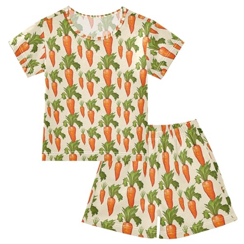 Carrot Vegetables Pajama Set Pajamas Sleepwear Nightwear Loungewear Clothes Set B04047943