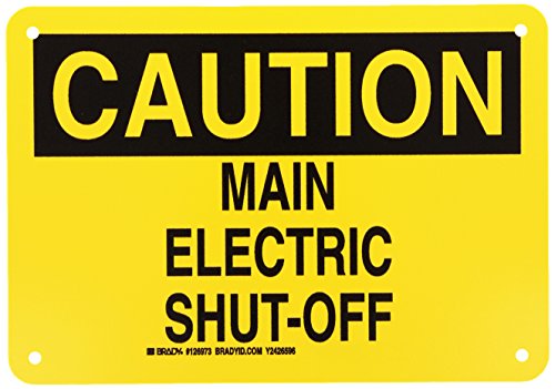 Brady 126973 Electrical Hazard Sign, Legend