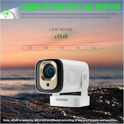 Image of HY260 Pro Mini Projector Physical 1080P Voice Control Free-Style 180 Projection with Bluetooth HDMI USB