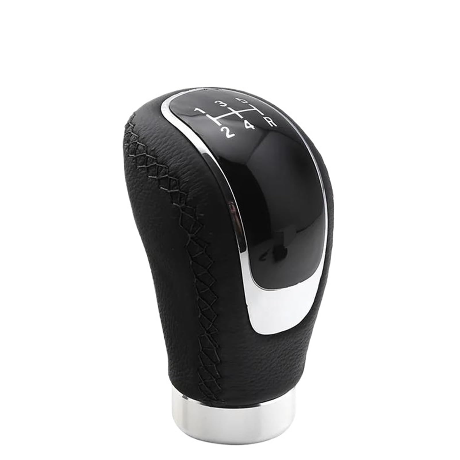 Xzcvtyw Black Car Lever Gear Shift Knob 5 Speed Red Stitch Gear Shift Knob Car Manual Transmission For M8 M10 M11 M12(Black)