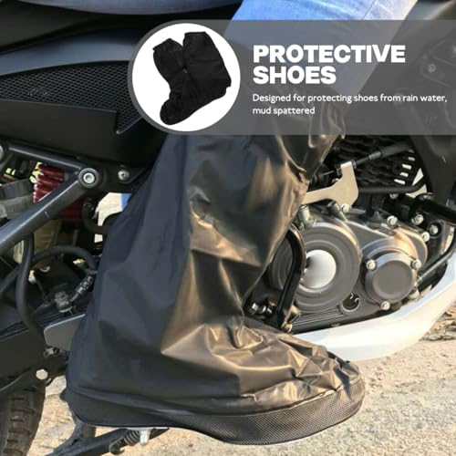 1 par de cubiertas para zapatos de lluvia para unisex - Protectores de botas para motocicleta antideslizantes, ligeros y portátiles para actividades al aire libre camping, senderismo y pesca con diseño de cremallera para fácil uso miniatura 6
