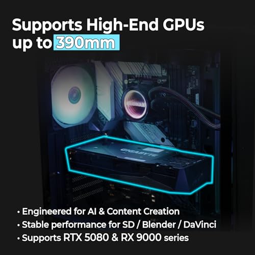 Gabinete RAIDMAX X606 AI PC Bundle, Torre Media ATX con Panel de Malla Frontal, 3 Ventiladores ARGB de 140 mm, Enfriador Líquido de 240 mm y Fuente de Alimentación de 750 W 80+ Gold PCIe Gen 5 ATX 3.1 miniatura 4