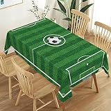 Heyfary Soccer Tablecloth Sport Boy Birthday Themed Party Decoration Baby Shower Home Kitchen Dining