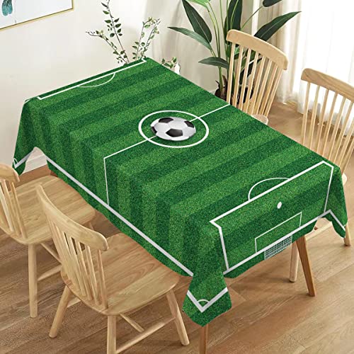 Heyfary Soccer Tablecloth Sport Boy Birthday Themed Party Decoration Baby Shower Home Kitchen Dining Room Table Decor-60×84Inch #TOP10