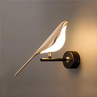 SINOMAN Metal Wall Light For Living Room Modern/Wall Lamps For Bedroom/For Living Room/Wall Lights For Home Decoration/Bedside Wall Lamp (Sparrow Led, Single) - image, photos