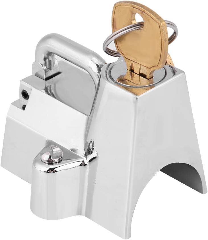 Motorcycle Helmet Lock,Plating Color Motorcycle Helmet Lock for Cruiser,Motorcycles and Bikes (Chrome)