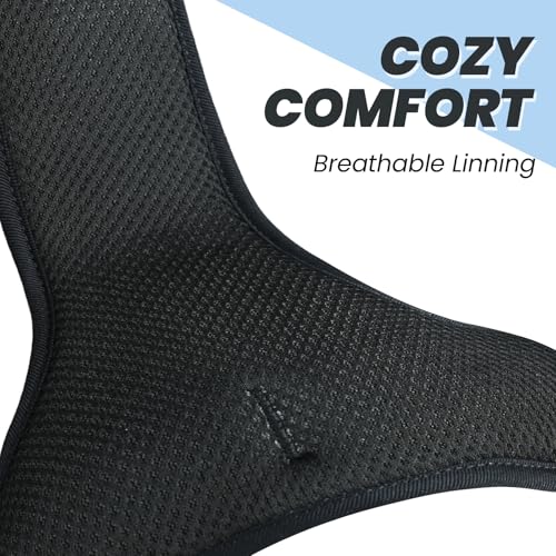 VIVAGLORY Easefit Hundegeschirr, Zugstopp Hundegeschirr Geschirr Hund Mit Griff, Anti Zieh Geschirr Für Hunde Training & Spazieren, Gepolstert & No-Pull Ausbruchsicher für Hunde, M, Schwarz