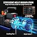 5 CFM 1/2 HP 2 Stage HVAC Vacuum Pump, Sparkless for A1 & A2L Refrigerants (R32, R1234yf, R134a, R22, R410A), 0.3 Pa Ultimate Vacuum HVAC & Automotive AC Systems