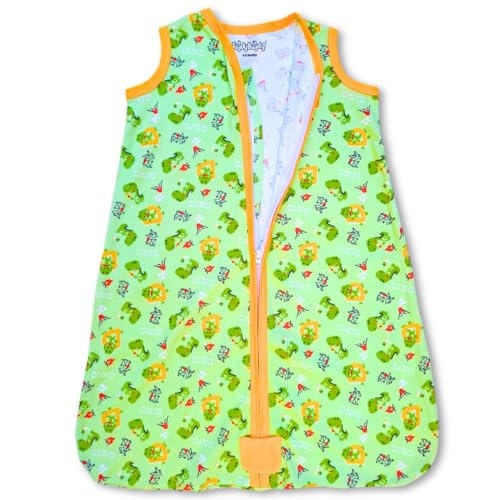 Image of TuddyBuddy 100% Cotton Wearable Blanket Sleeping Bag for Baby | Ideal for Babies & Kids Hypoallergenic Fabrics | Pack of 1 - Green AOP, 0-6 Months