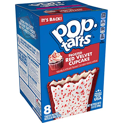 Image of Pop-Tarts Breakfast Toaster Pastries, Frosted Red Velvet Cupcake, Bakery Inspired Snack Food, 13.5oz Box (Pack of 12)